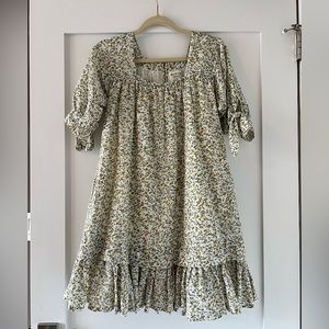 Mirth pueblo short dress in sandstone coral caftan